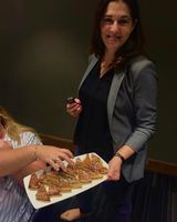 Anita with cakes at a London course